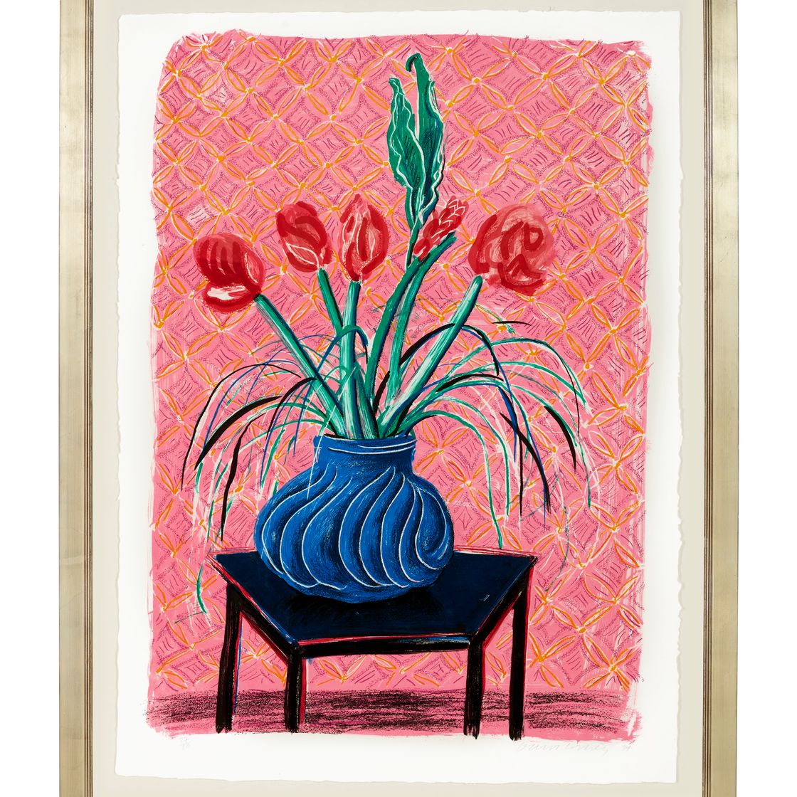 David Hockney — Амариллис в вазе, из движущегося фокуса, изображение 2