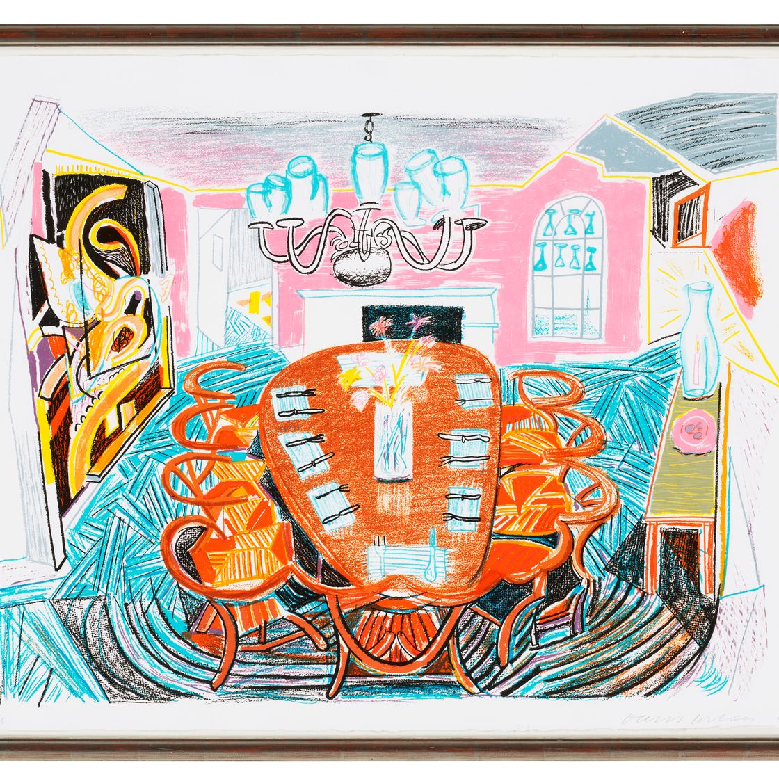 David Hockney — Столовая Тайлера, из движущегося фокуса, изображение 2