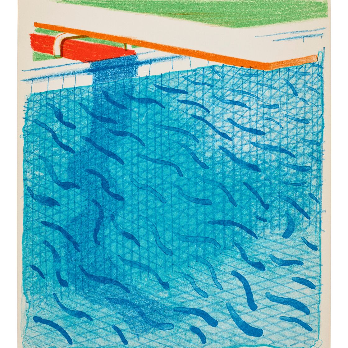 David Hockney — Бассейн из бумаги и синих чернил для книги, изображение 1