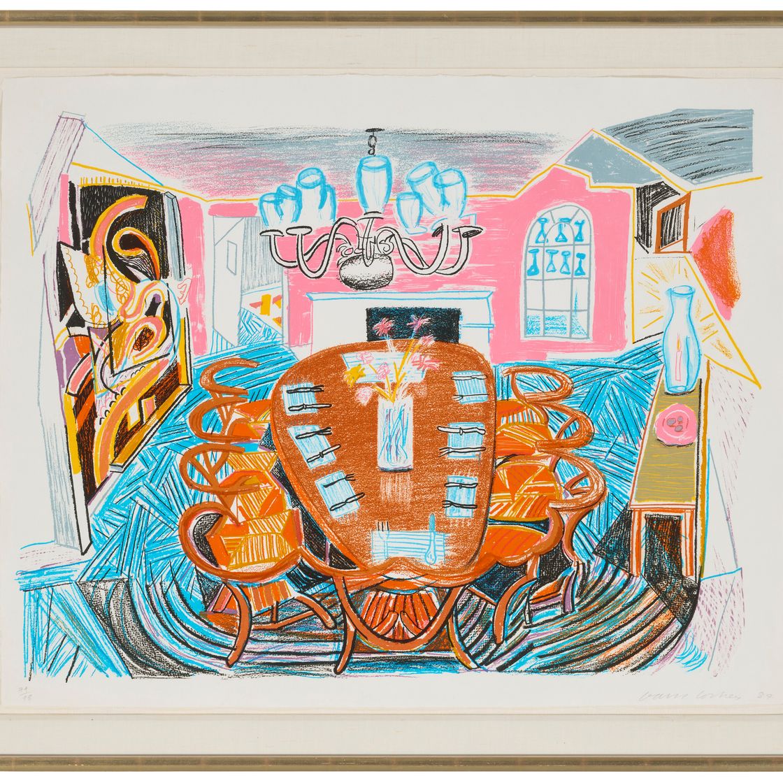 David Hockney — Столовая Тайлера, из движущегося фокуса, изображение 2
