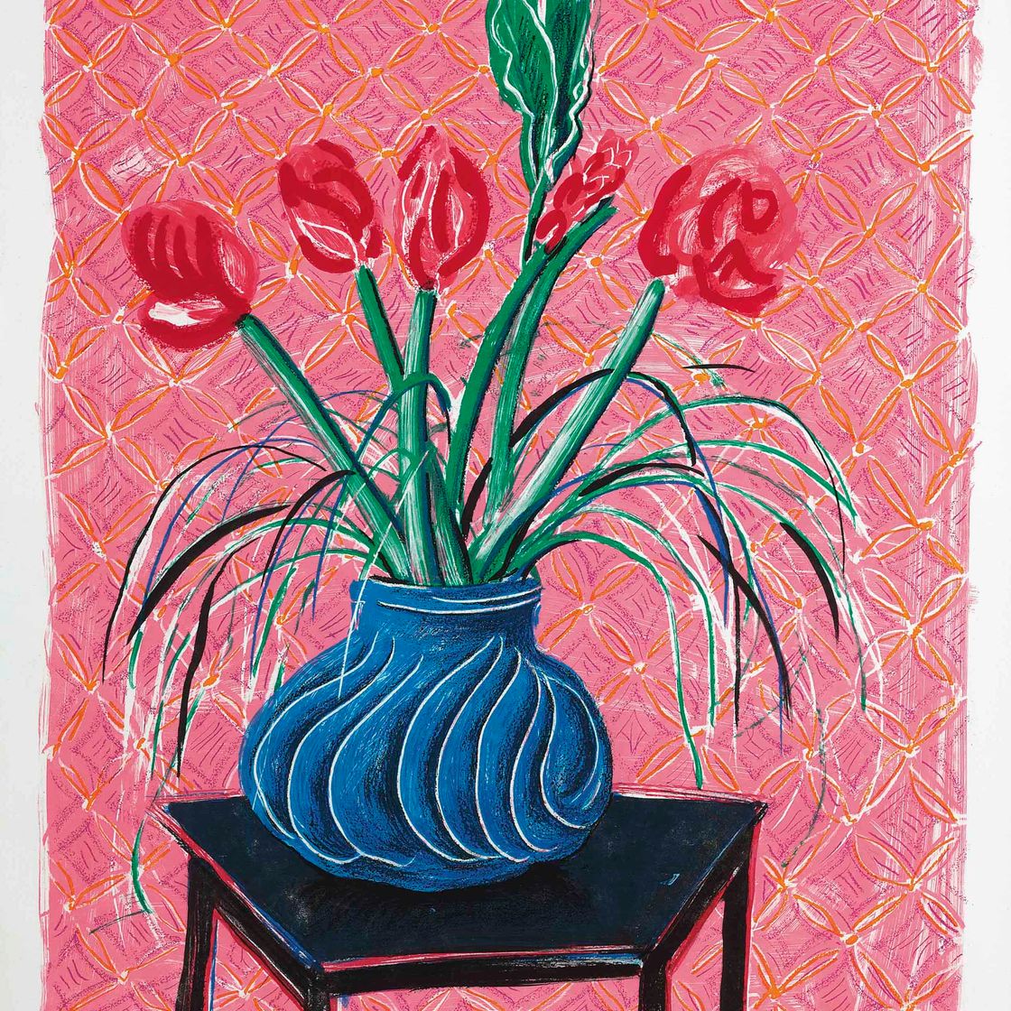 David Hockney — Амариллис в вазе (Тайлер, 272; Музей современного искусства Токио, 266)