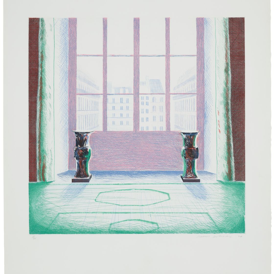 David Hockney — Две вазы в Лувре, изображение 1