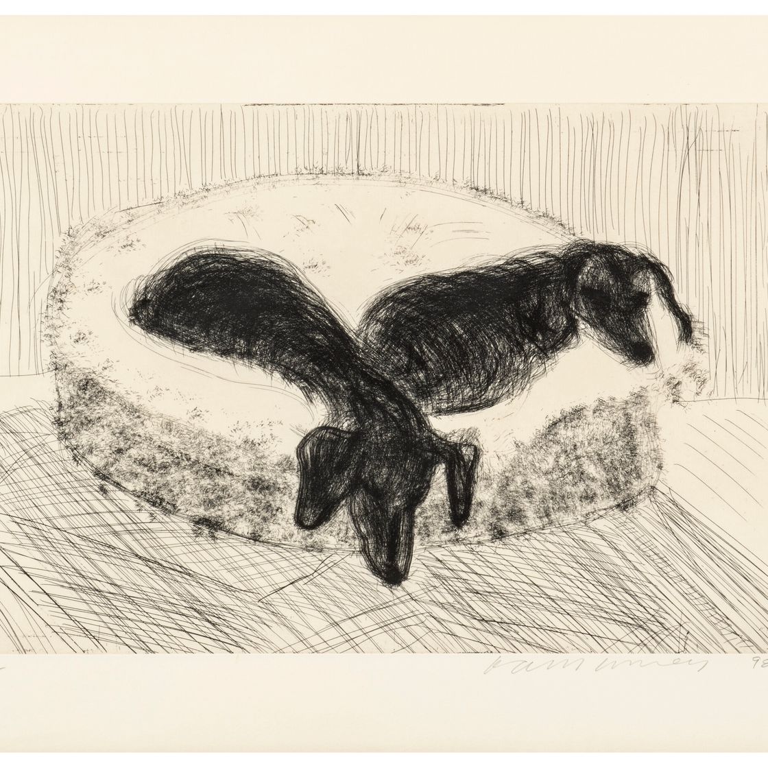 David Hockney — Собачья стенка: Одна тарелка