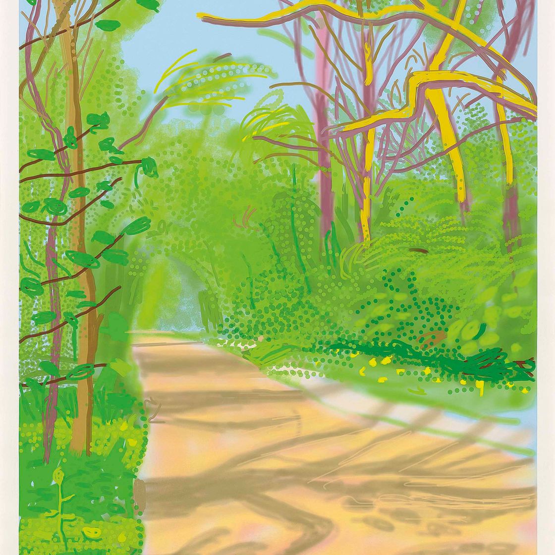 David Hockney — Приход весны в Уолдгейт, Восточный Йоркшир, в 2011 году (двадцать одиннадцать) - 25 апреля 2011