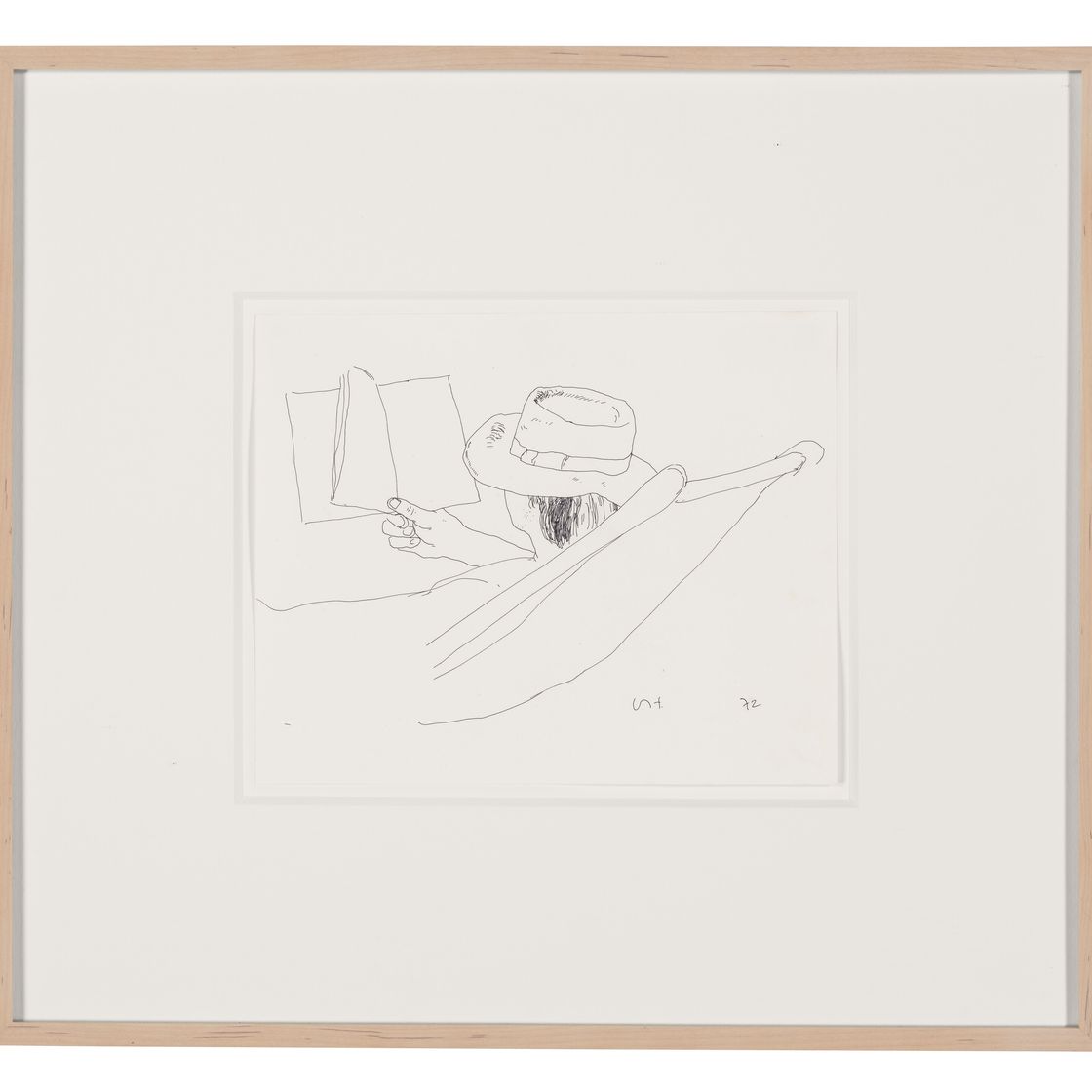 David Hockney — Мужчина в шляпе читает, изображение 2