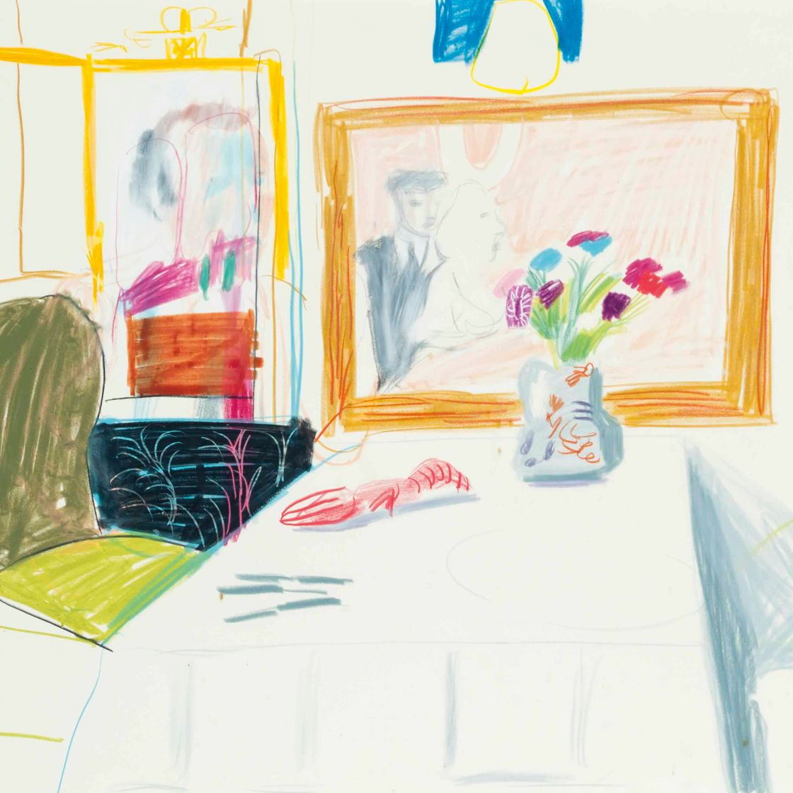 David Hockney — Интерьер ресторана Odin's