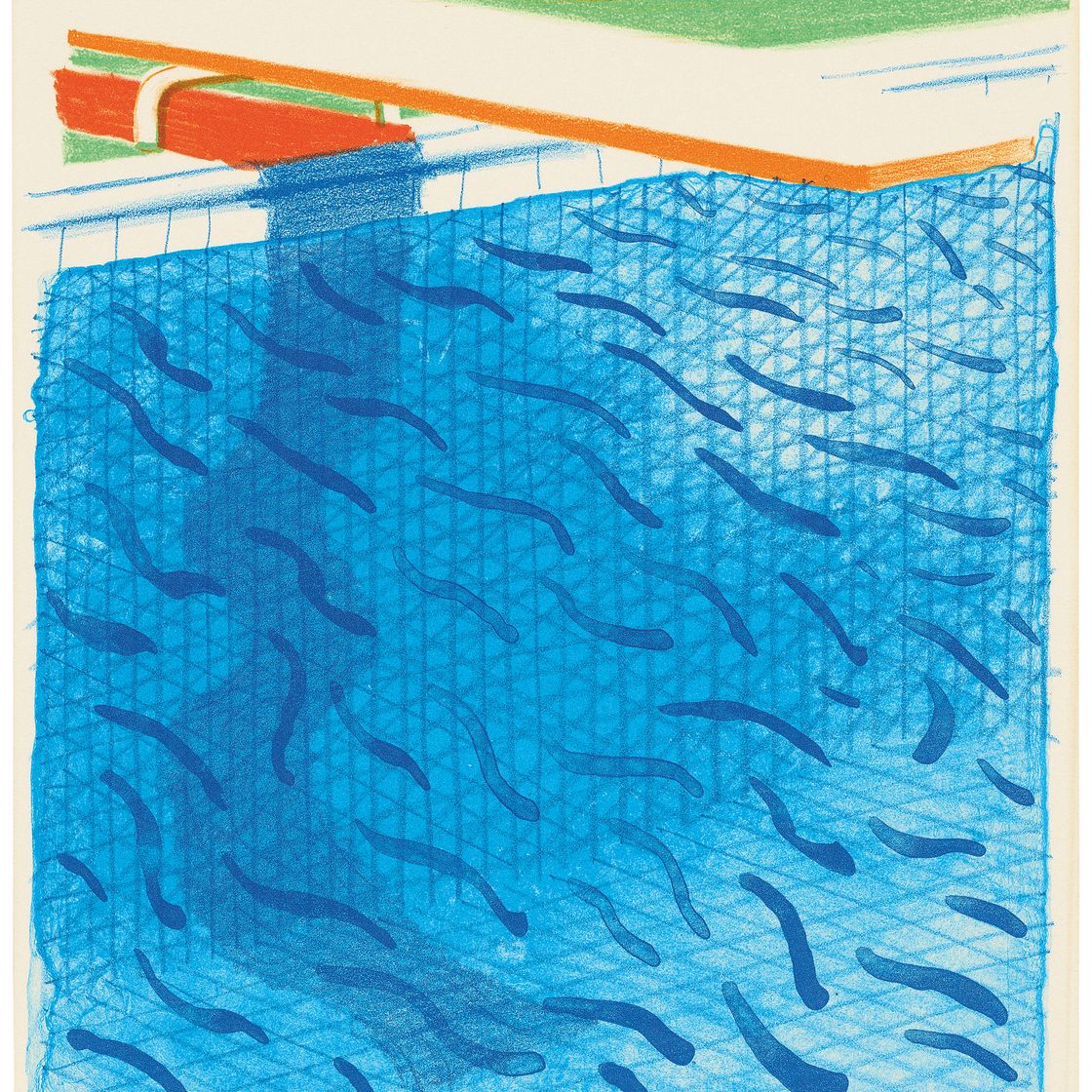 David Hockney — Бассейн, сделанный из бумаги и синих чернил для книги