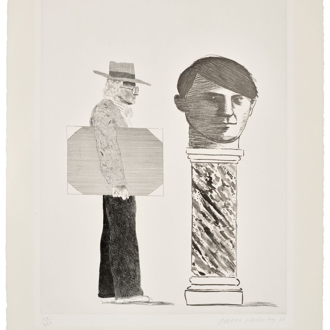 David Hockney — Студент, от: Hommage à Picasso