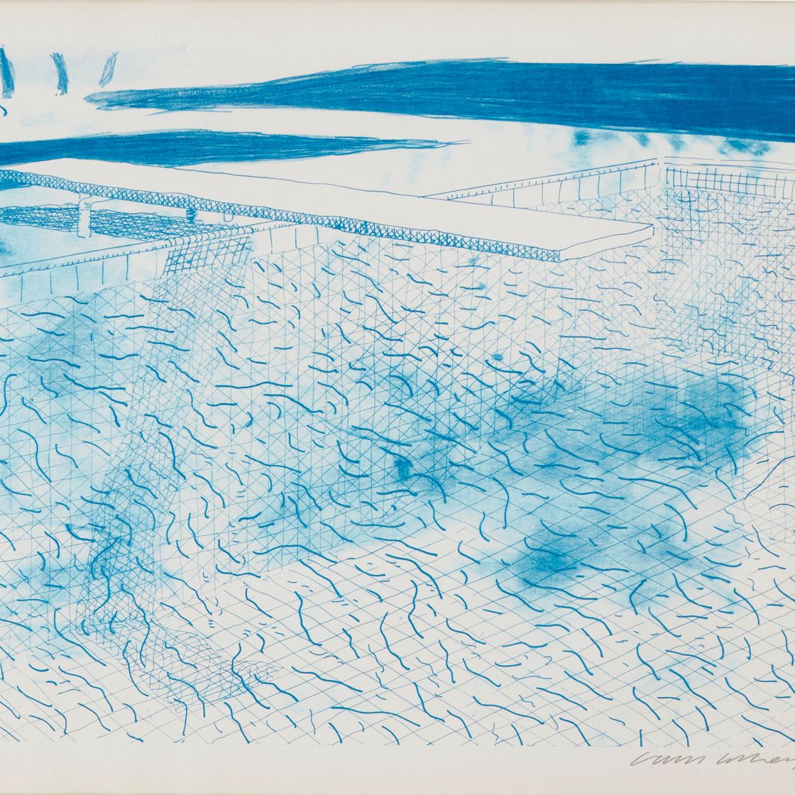 David Hockney — Литография на воде, выполненная из линий
