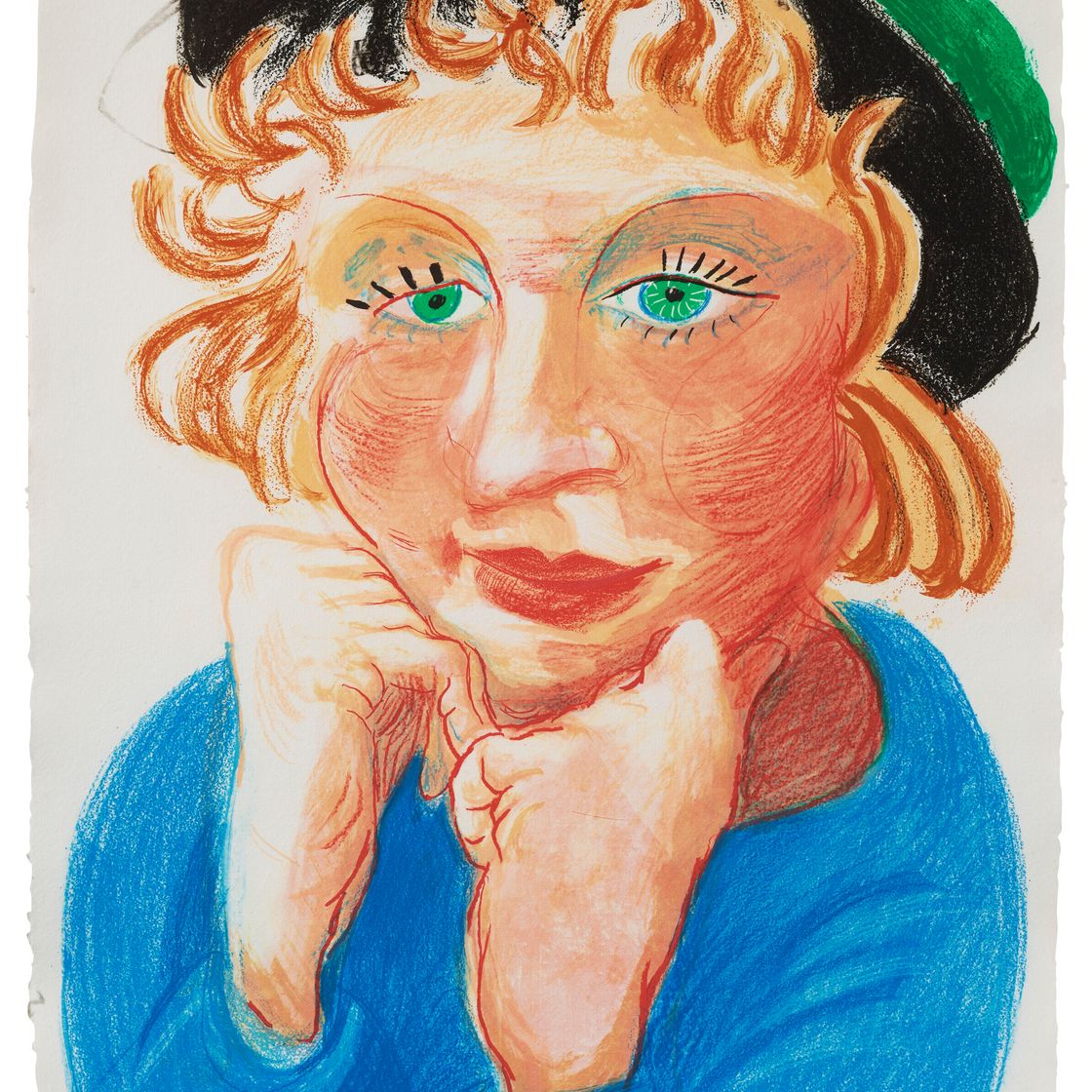 David Hockney — Селия в зеленой шляпе, из фильма "Движущийся фокус", изображение 1