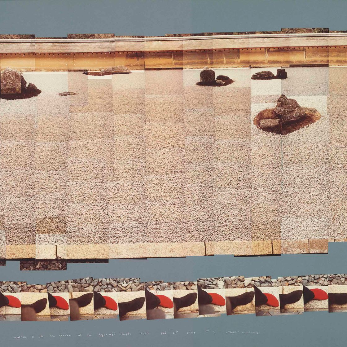 David Hockney — Прогулка в дзен-саду при храме Реандзи, Киото, 21 февраля 1983 года (стр. 104)