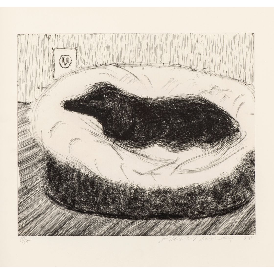 David Hockney — Собачья стенка: Одна тарелка