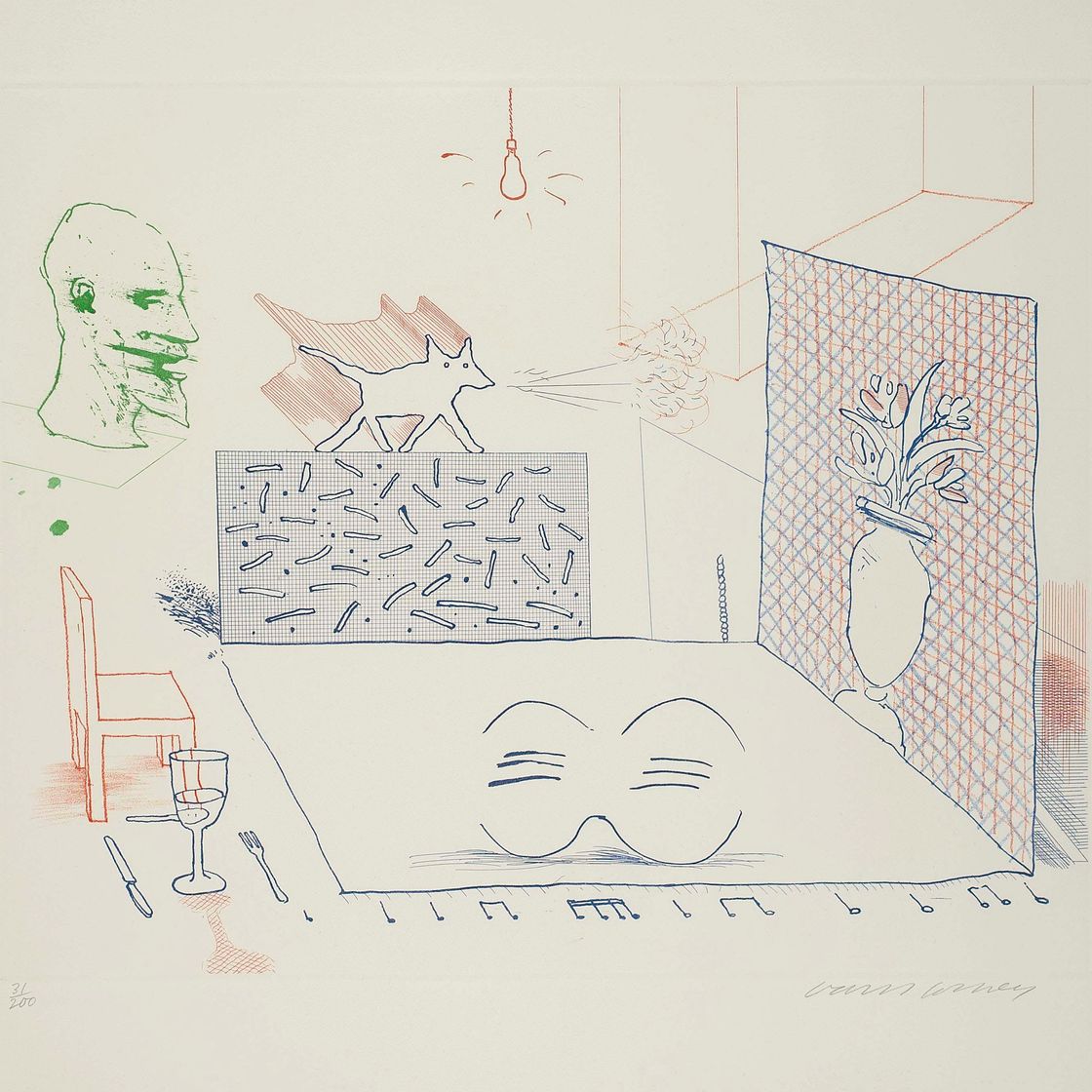 David Hockney — Синяя гитара (S.A.C. 199-218; Токио 178-196), изображение 11