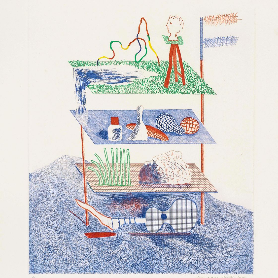 David Hockney — Синяя гитара (S.A.C. 199-218; Токио 178-196), изображение 6