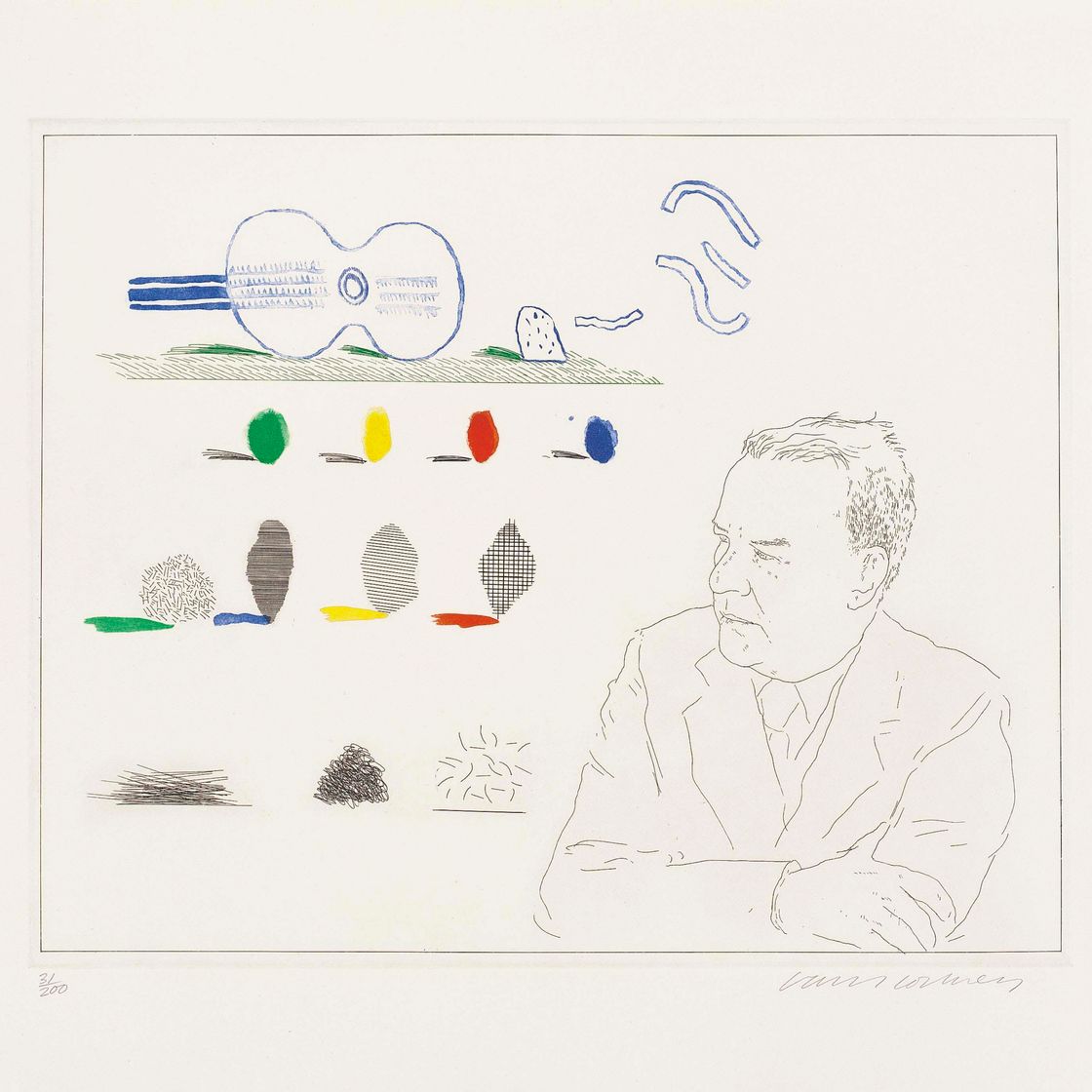 David Hockney — Синяя гитара (S.A.C. 199-218; Токио 178-196), изображение 8