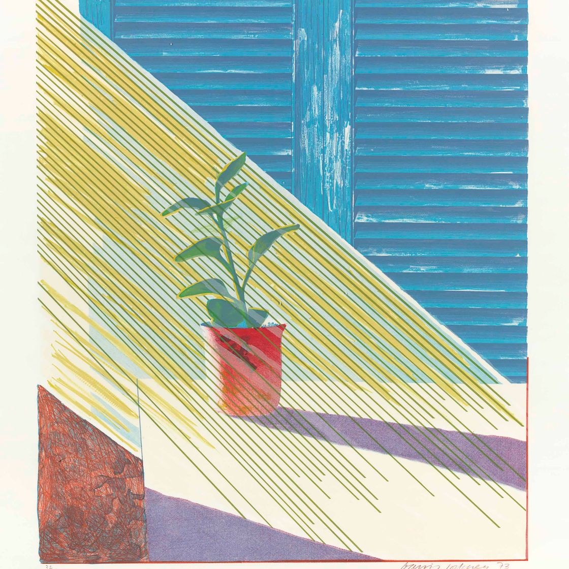 David Hockney — Солнце, из серии "Погода"