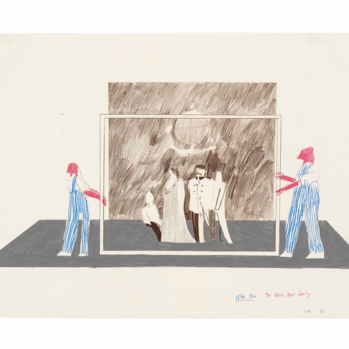 David Hockney — Польская королевская семья (от Ubu Roi)