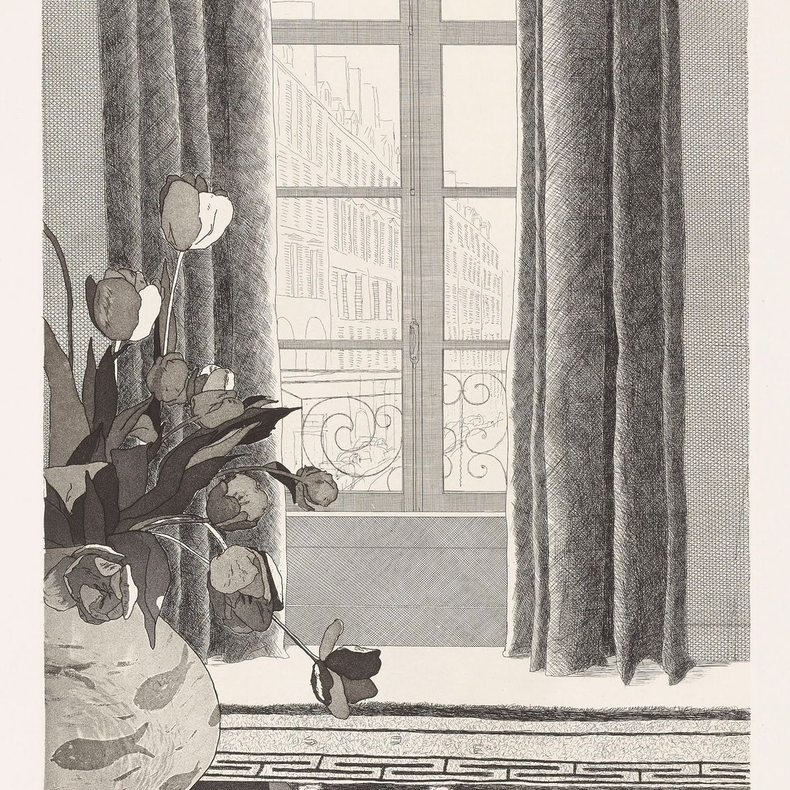 David Hockney — Улица Сены