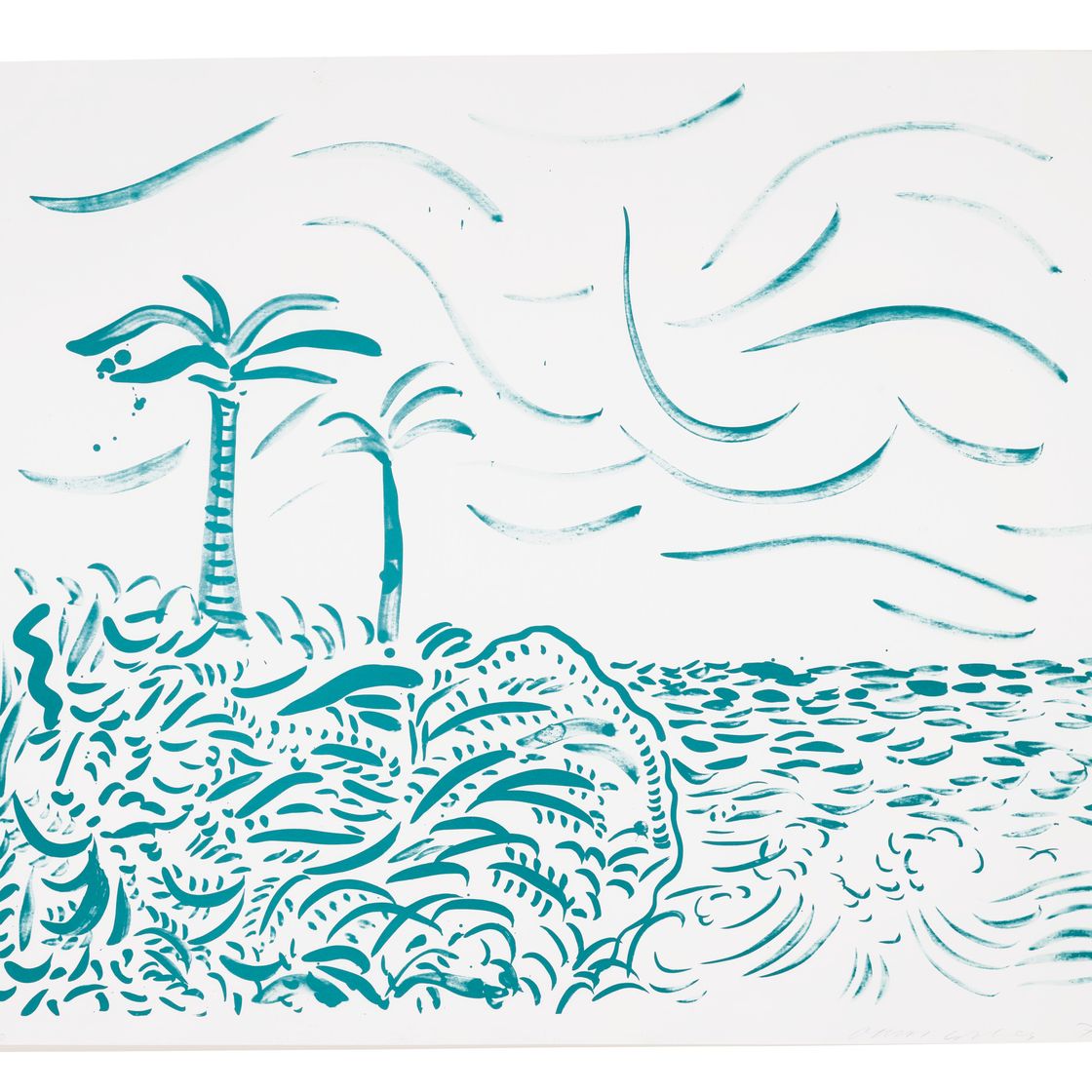 David Hockney — Зеленый Бора-Бора, изображение 1