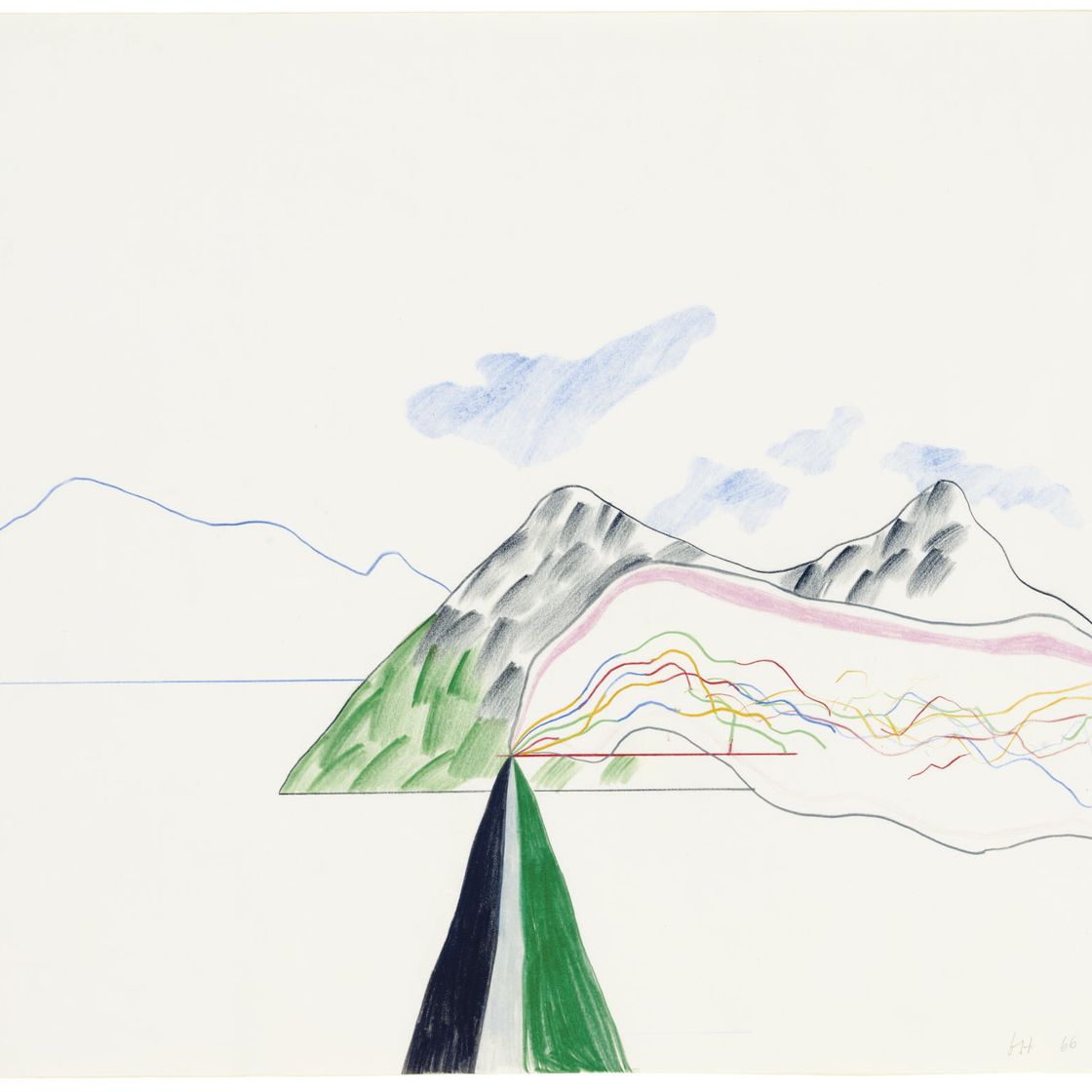 David Hockney — Горный пейзаж, Ливан