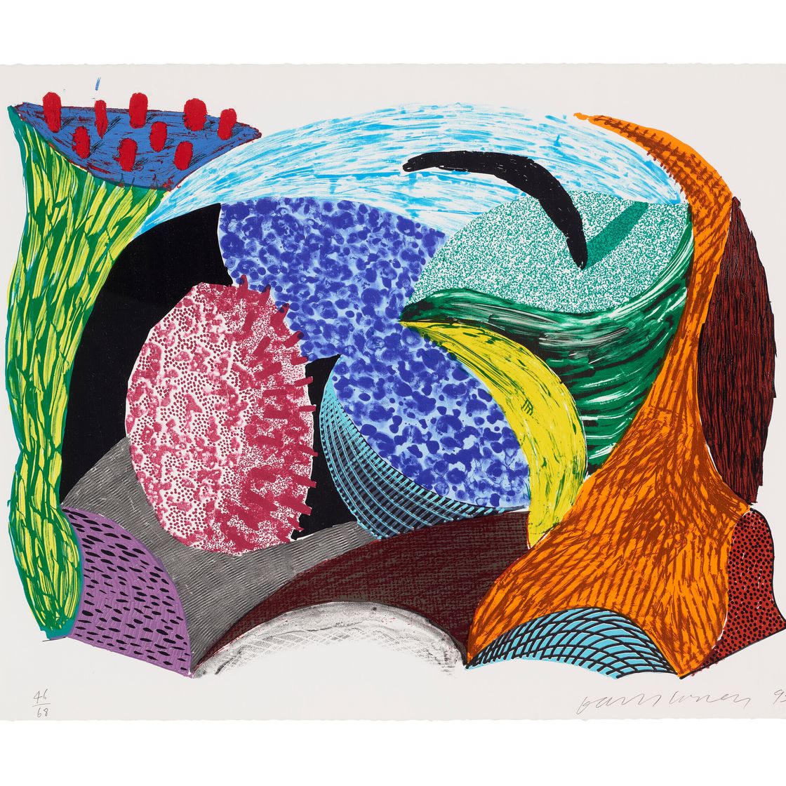 David Hockney — Голубая скала Хэнг-Клифф, с нескольких новых принтов