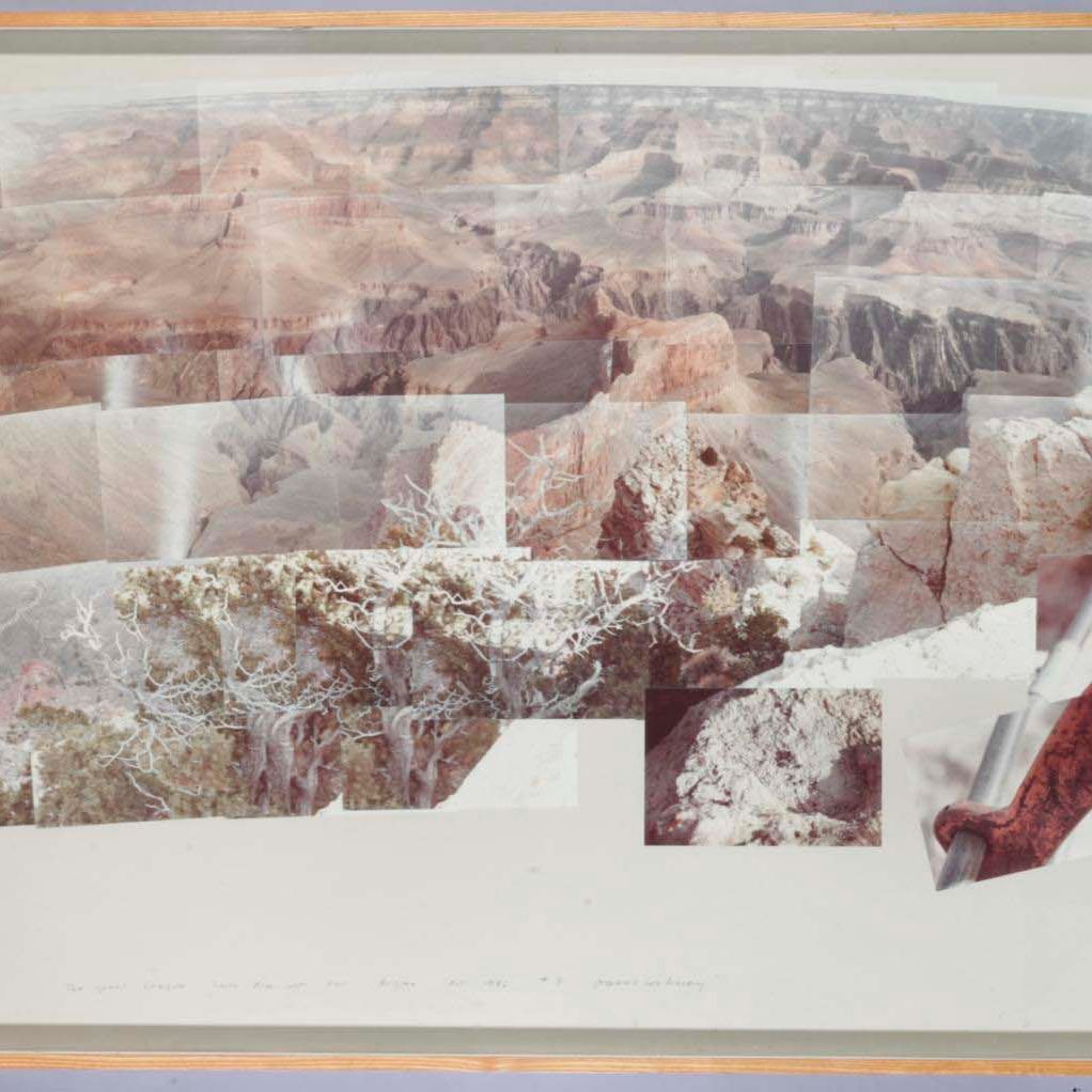 David Hockney — Южный край Гранд-каньона с железной дорогой, октябрь 1982 года