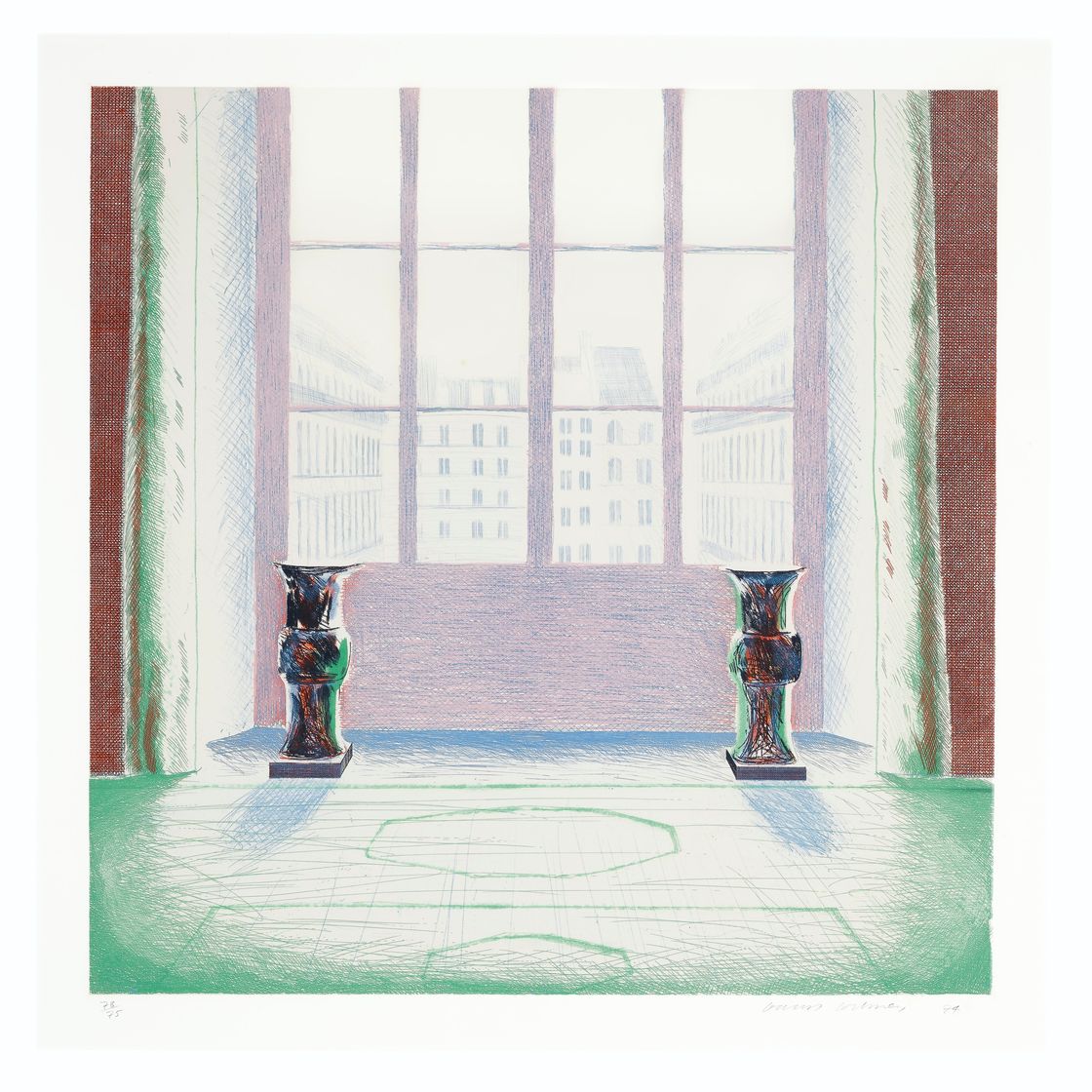 David Hockney — Две вазы в Лувре