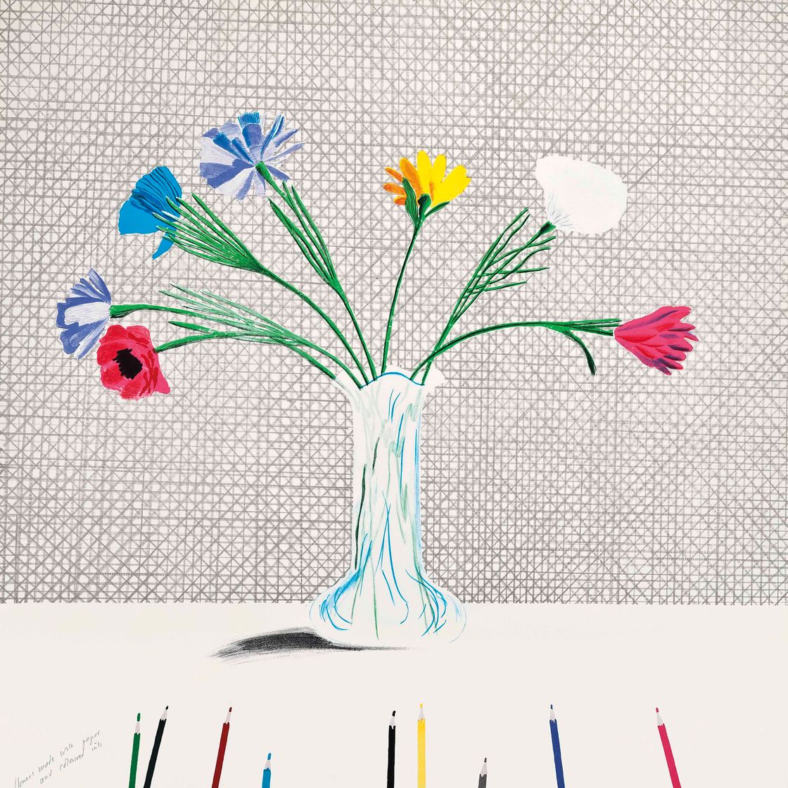 David Hockney — Цветные цветы из бумаги и туши (Шотландский художественный совет, 119; Токио, 113)