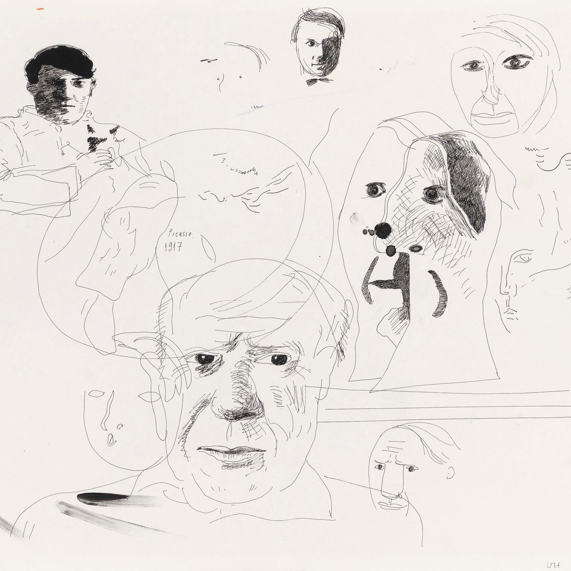David Hockney — Этюд для Пикассо (прямая и оборотная сторона), изображение 2
