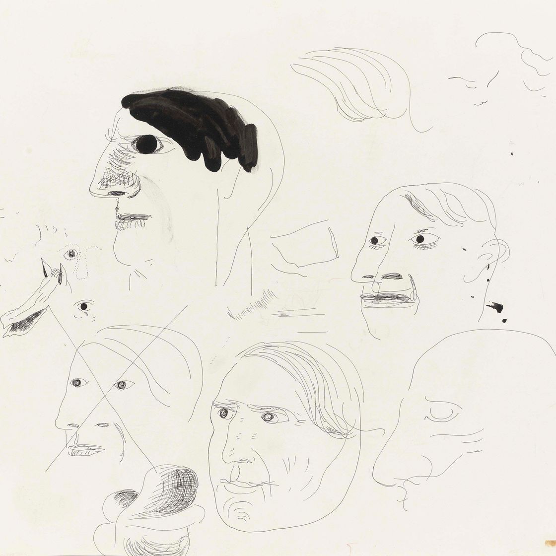 David Hockney — Этюд для Пикассо (прямая и оборотная сторона), изображение 3