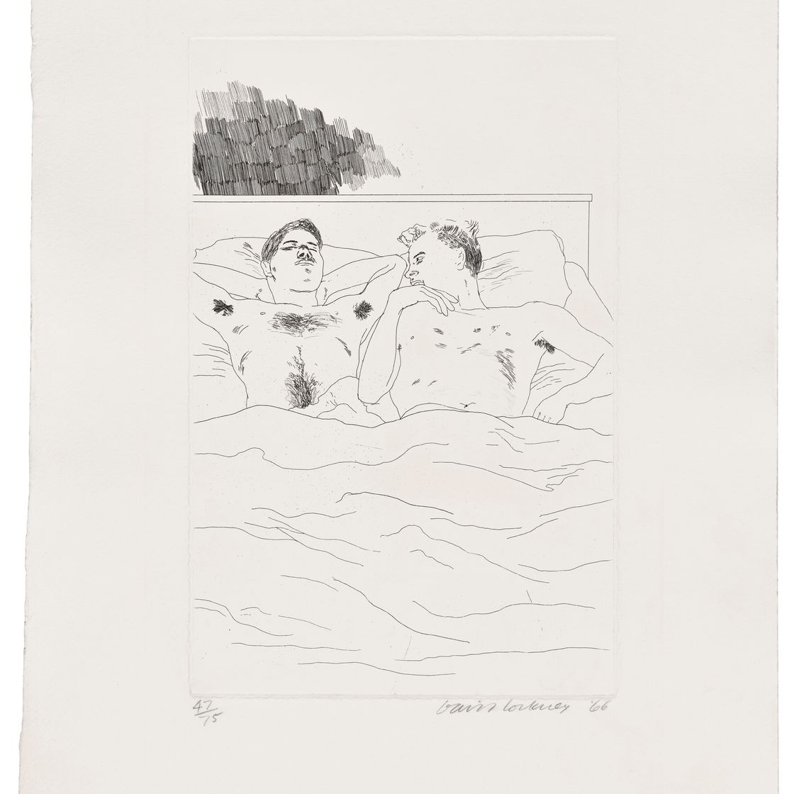 David Hockney — В унылой деревне, из: Иллюстраций к четырнадцати стихотворениям К.П. Кавафиса.