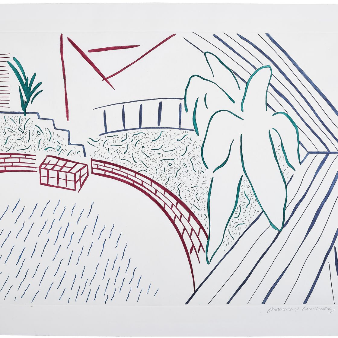 David Hockney — Мой бассейн и терраса размером восемь на восемь, чтобы отпраздновать Временное современное