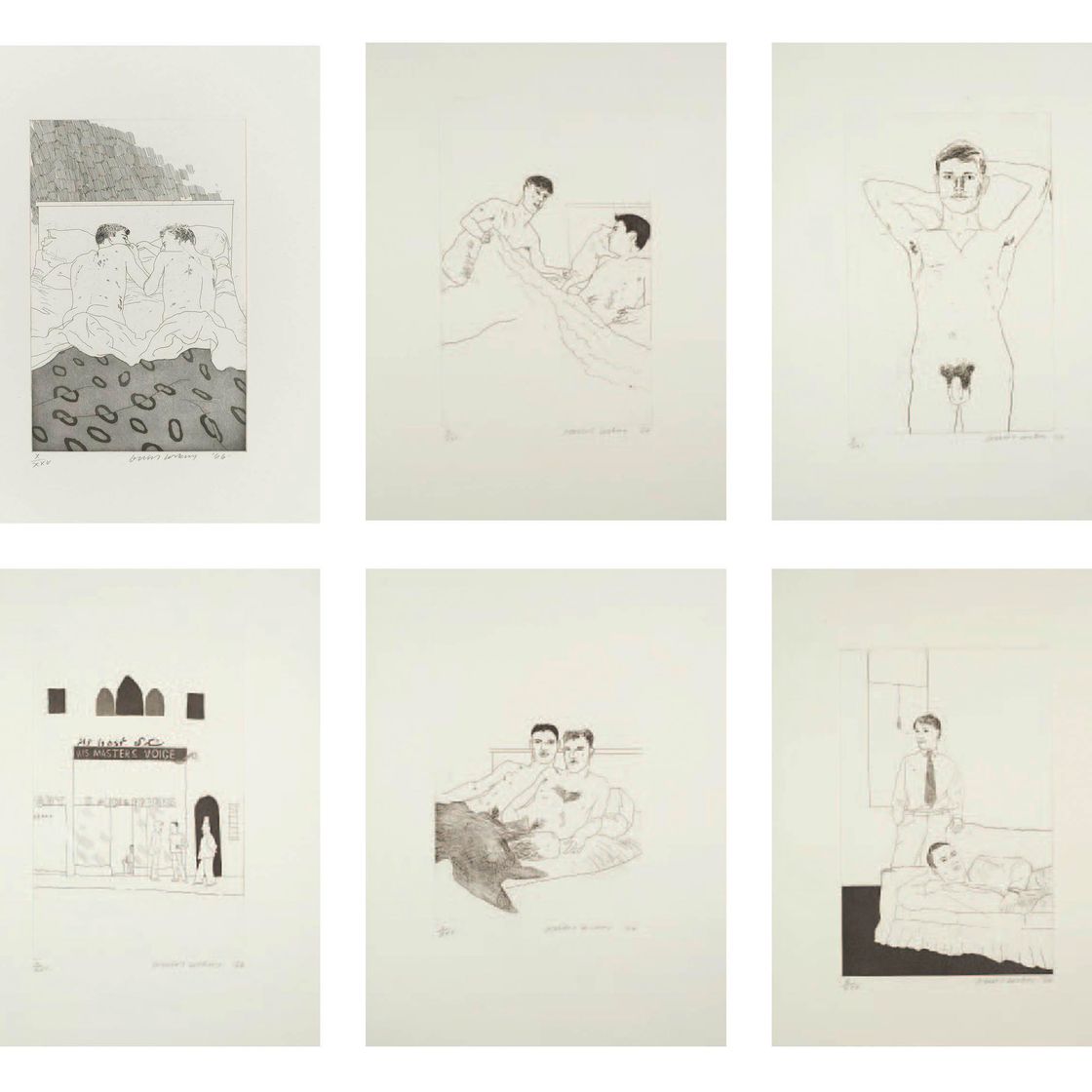 David Hockney — Иллюстрации к четырнадцати стихотворениям К.П. Кавафиса (S.A.C. 47-59; Токио 47-59), изображение 1