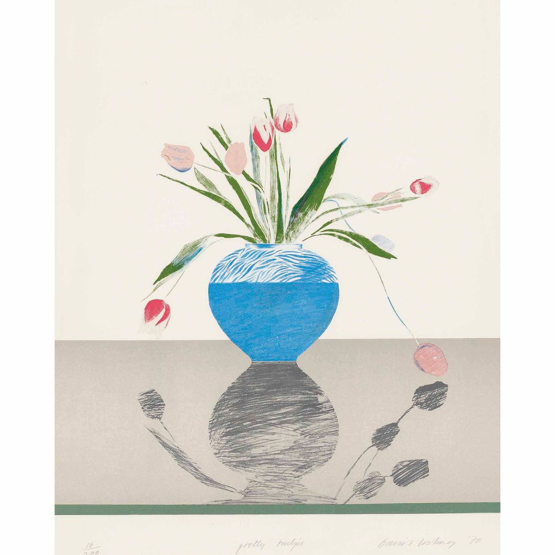 David Hockney — Красивые тюльпаны
