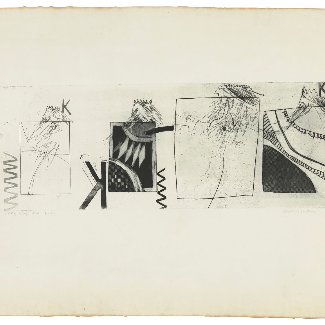 David Hockney — Три короля и королева