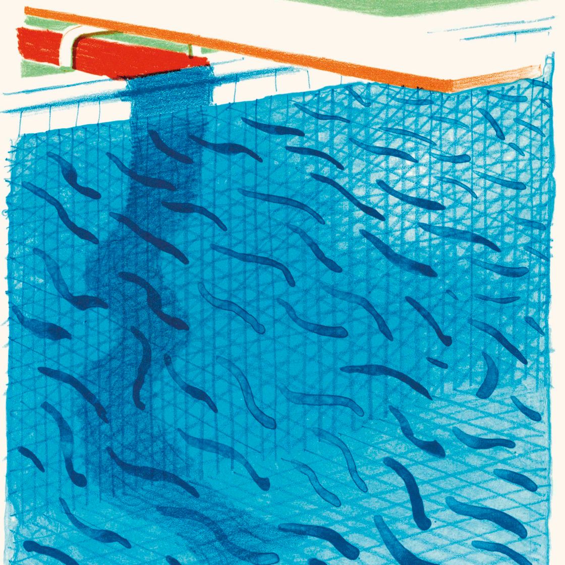 David Hockney — Бассейн, сделанный из бумаги и синих чернил для книги