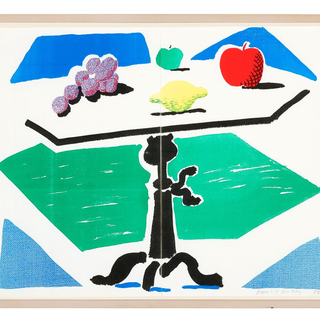 David Hockney — Яблоки, виноград, лимоны на столе, от Бруклинской академии музыки II, изображение 2