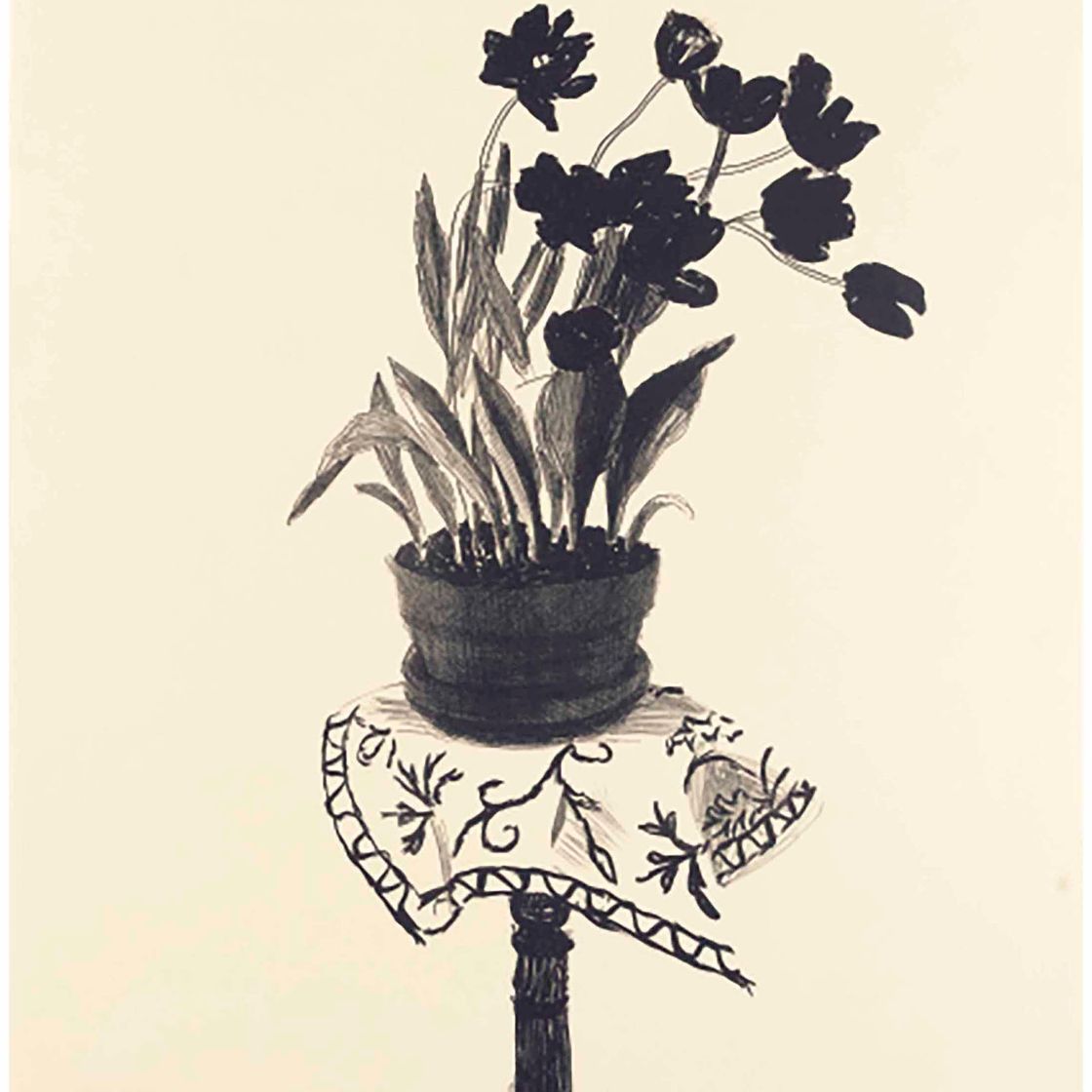 David Hockney — Черные тюльпаны, изображение 1