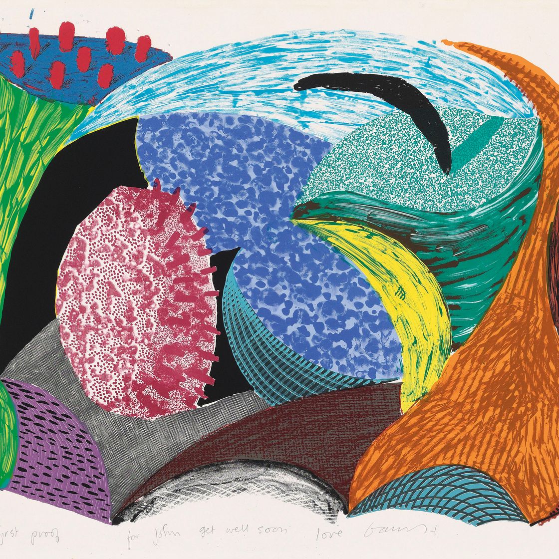David Hockney — Блю Хэнг Клифф, от: Несколько новых принтов