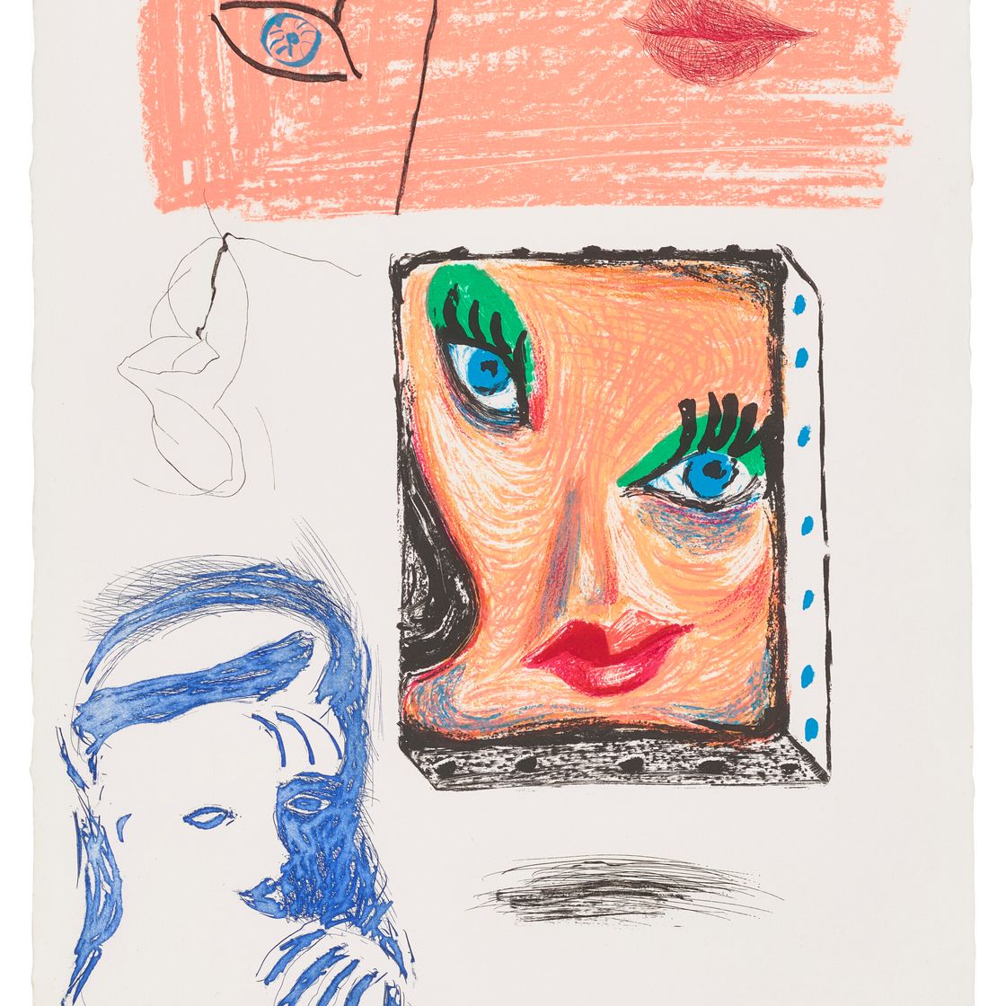 David Hockney — Изображение Селии (этюд), из: Движущийся фокус