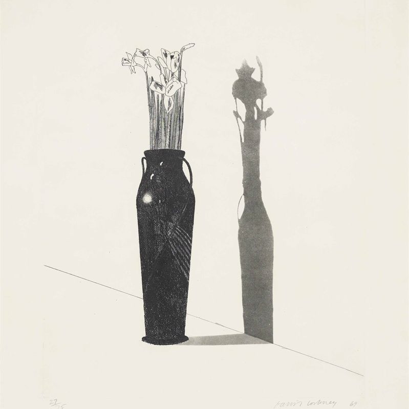 David Hockney — Ваза и цветы
