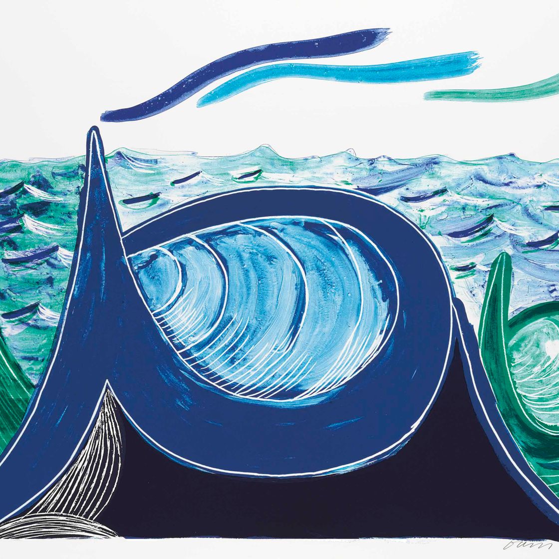 David Hockney — Волна, Литография