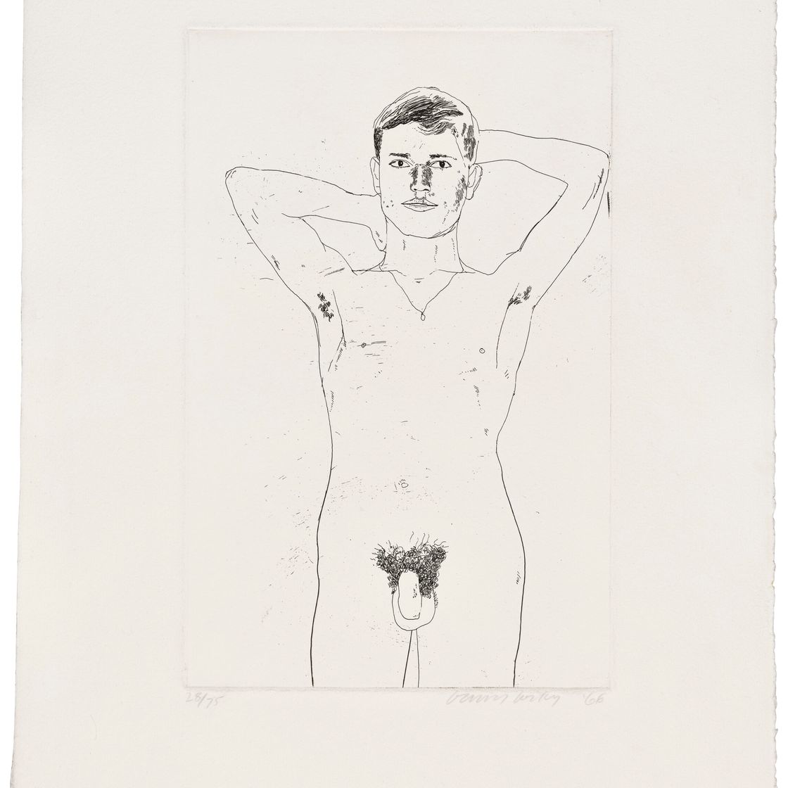 David Hockney — В старой книге, из: Иллюстрации к четырнадцати стихотворениям К. П. Кавафиса