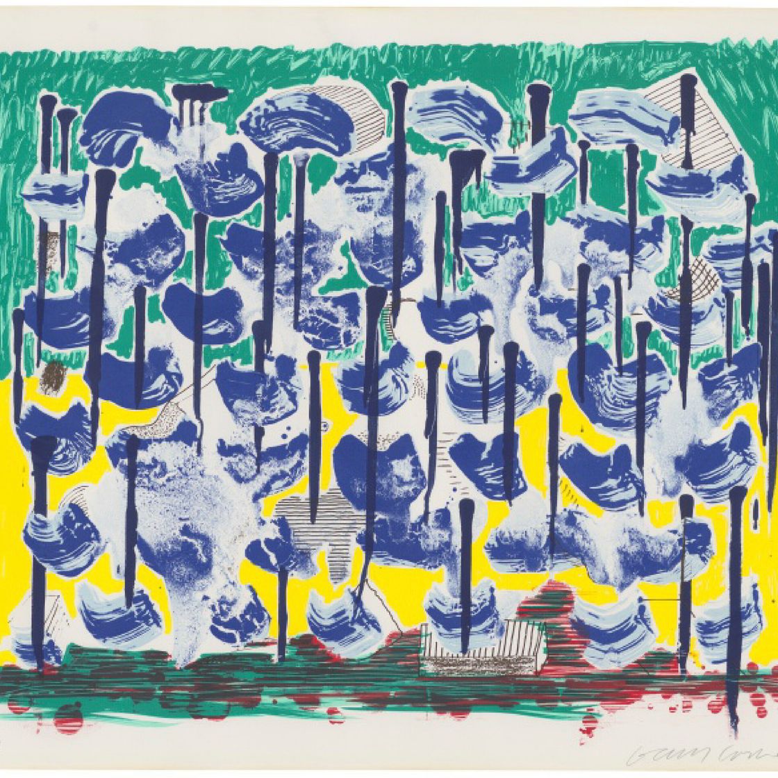 David Hockney — Медленный лес, от: Несколько новых принтов