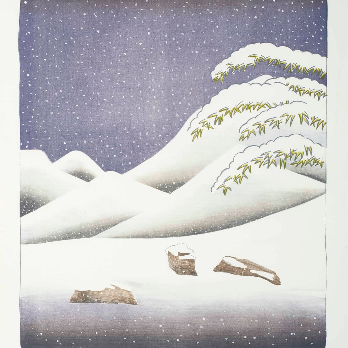 David Hockney — Снег, из серии "Погода" (S.A.C. 140; M.C.A.T. 131; Gemini 445)