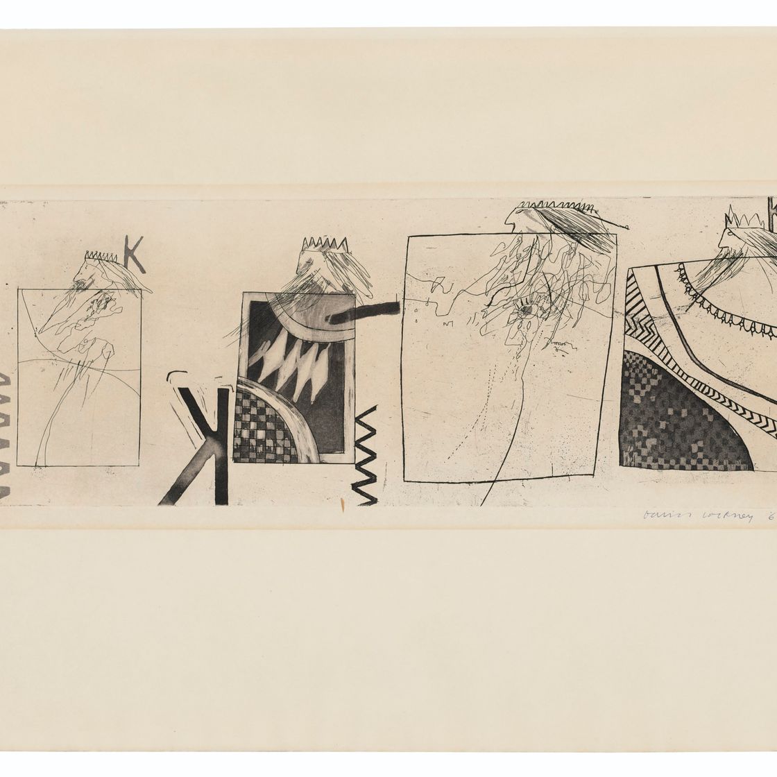 David Hockney — Три короля и королева