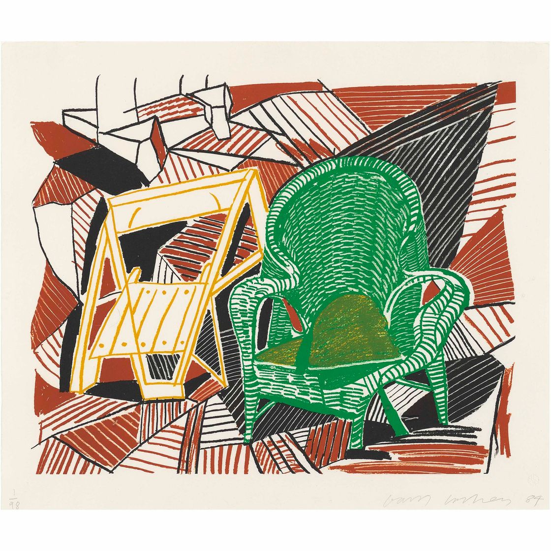 David Hockney — Два студийных стула Pembroke от: Moving Focus