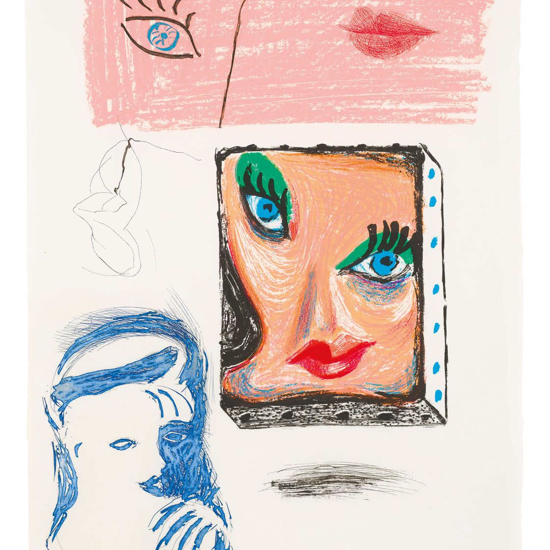 David Hockney — Изображение Селии (этюд), из: Движущийся фокус, изображение 1