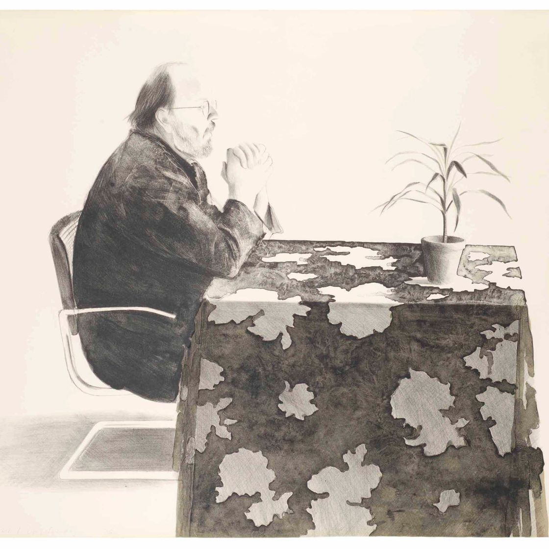 David Hockney — Генри за столом