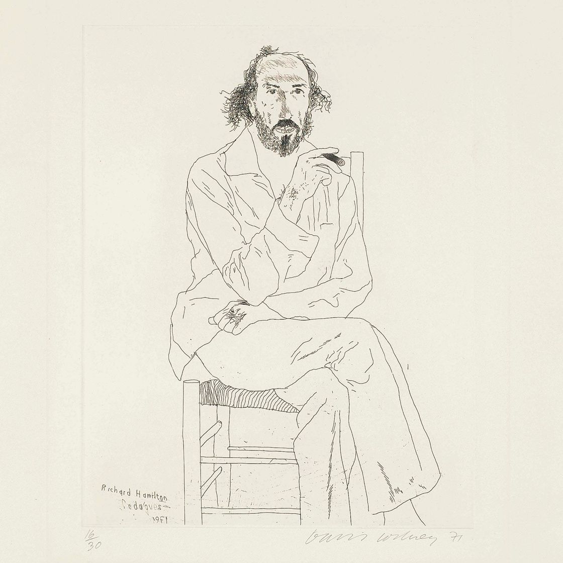 David Hockney — Портрет Ричарда Гамильтона (S.A.C. 126; Токио 118)
